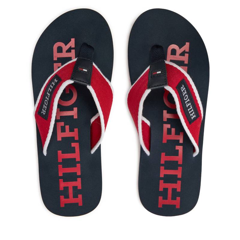 Zehentrenner Tommy Hilfiger Patch Hilfiger Beach Sandal FM0FM05024 Rot von Tommy Hilfiger