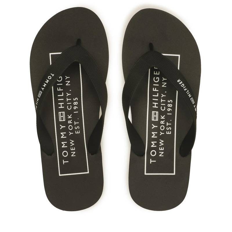 Zehentrenner Tommy Hilfiger Rubber Hilfiger Beach Sandal FM0FM04468 Schwarz von Tommy Hilfiger