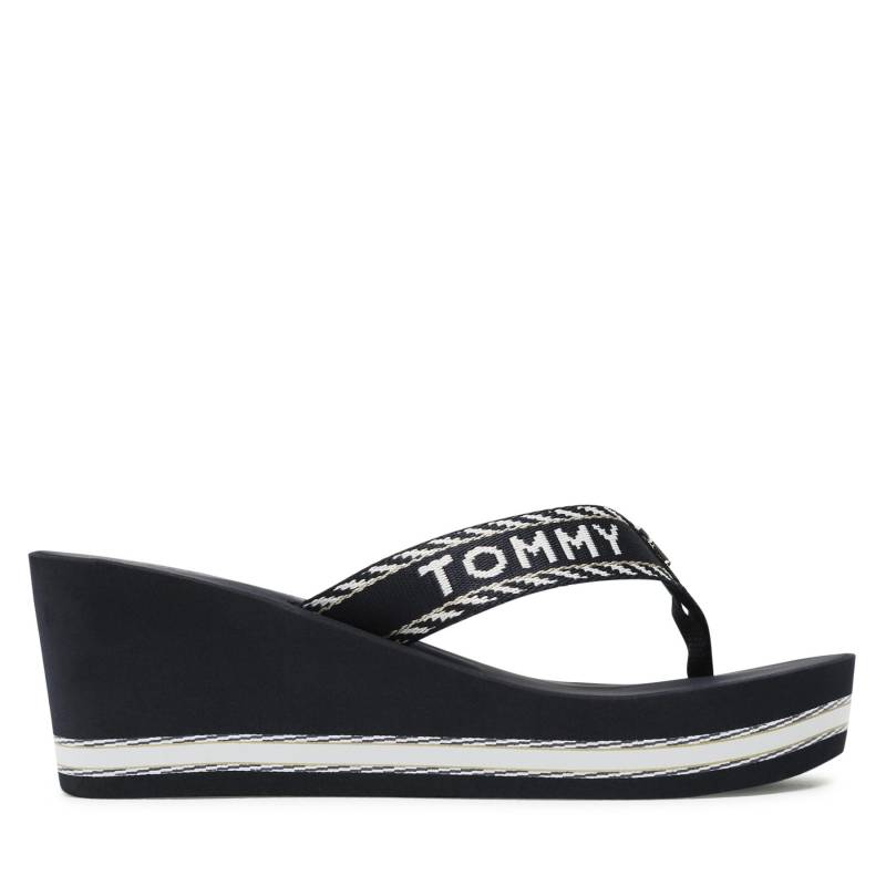 Zehentrenner Tommy Hilfiger Webbing H Wedge Sandal FW0FW07149 Dunkelblau von Tommy Hilfiger