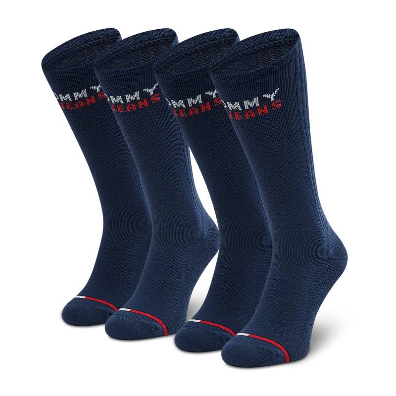 2er-Set hohe Unisex-Socken Tommy Jeans 701218957 Dunkelblau von Tommy Jeans