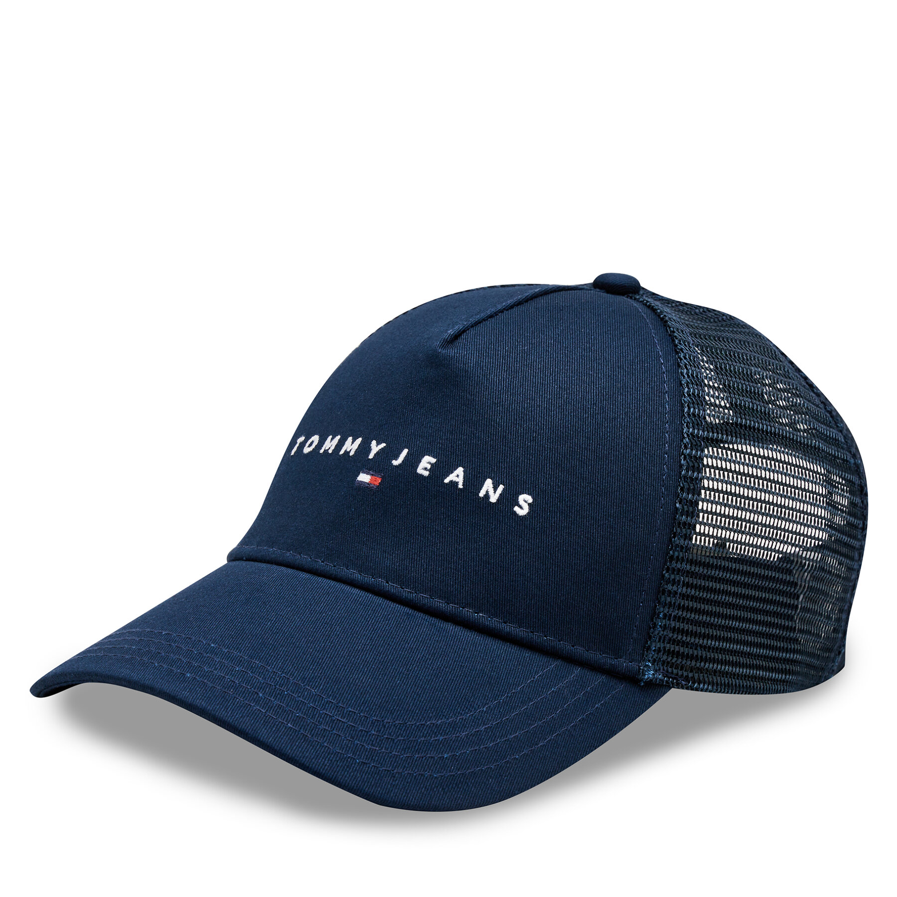 Cap Tommy Jeans Tjm Linear Logo Trucker Cap AM0AM12424 Dunkelblau von Tommy Jeans