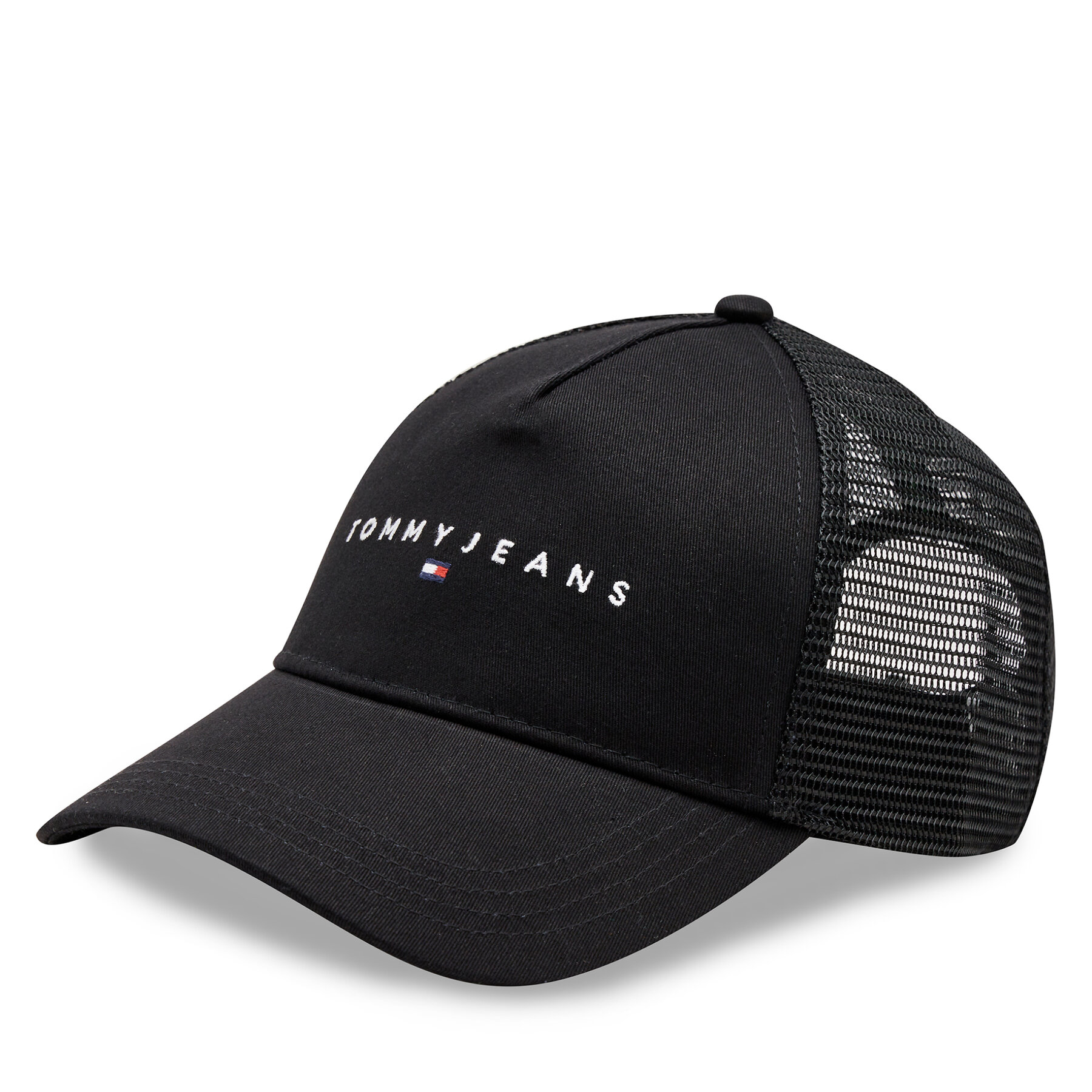 Cap Tommy Jeans Tjm Linear Logo Trucker Cap AM0AM12424 Schwarz von Tommy Jeans