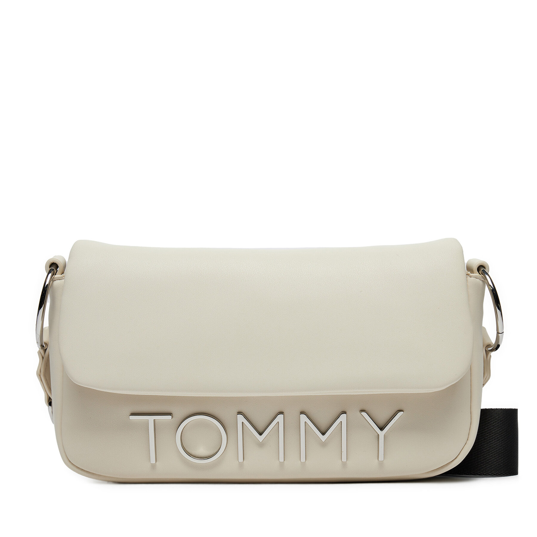 Handtasche Tommy Jeans Tjw Bold Elongated Flap Cross. AW0AW16258 Écru von Tommy Jeans