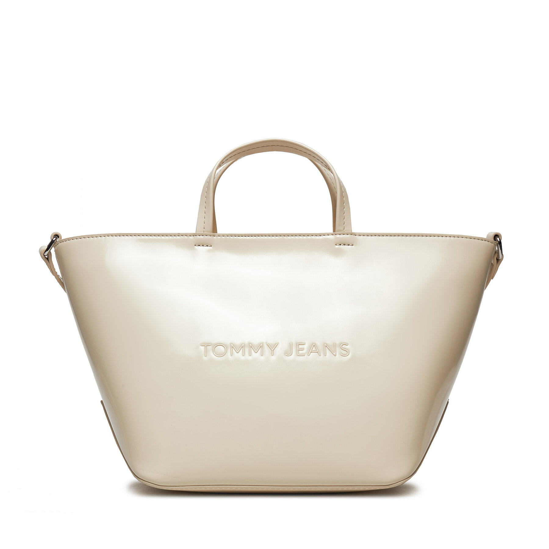 Handtasche Tommy Jeans Tjw Ess Must Mini Tote Seasonal AW0AW16268 Écru von Tommy Jeans