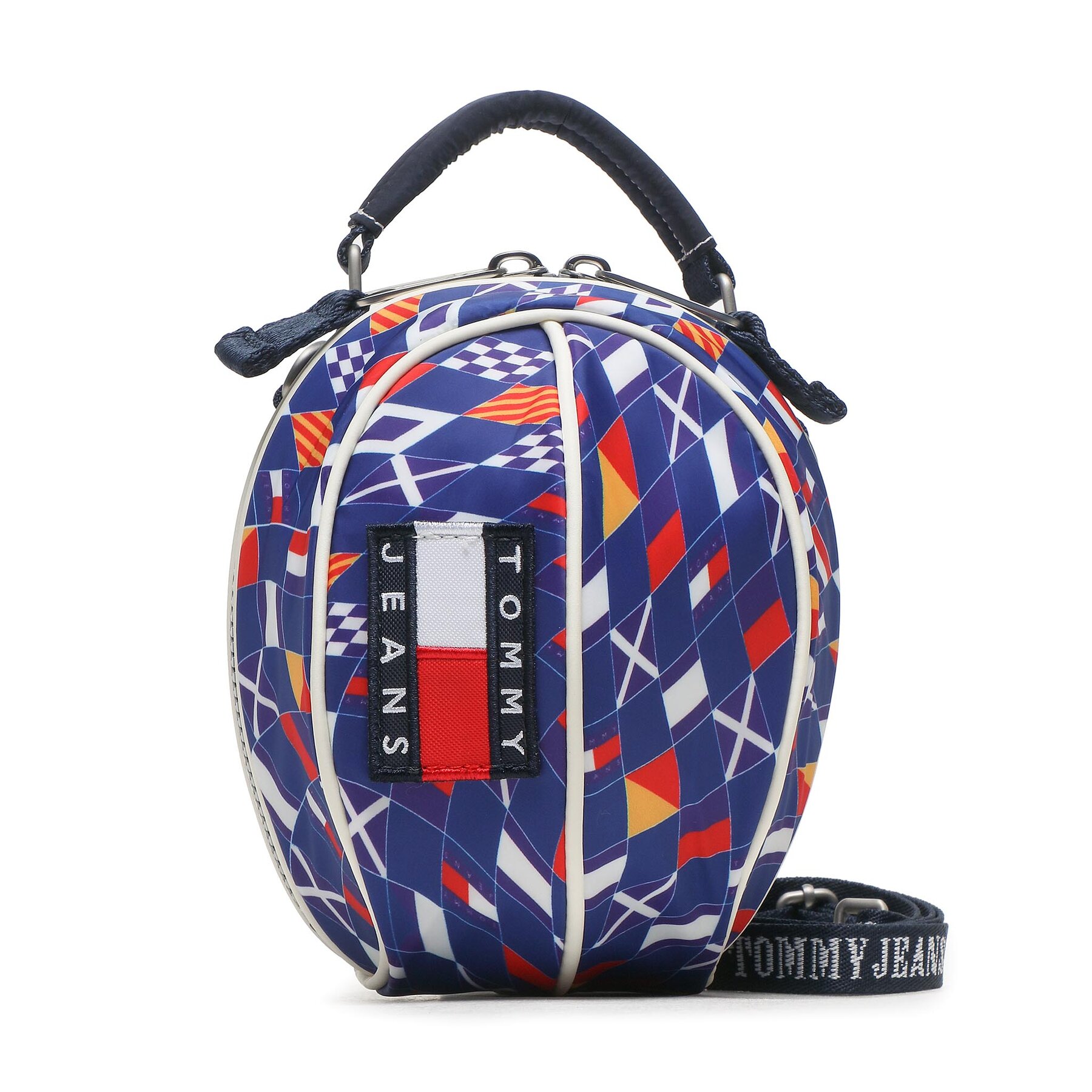 Handtasche Tommy Jeans Tjw Heritage Ball Flag Print AW0AW15175 Dunkelblau von Tommy Jeans