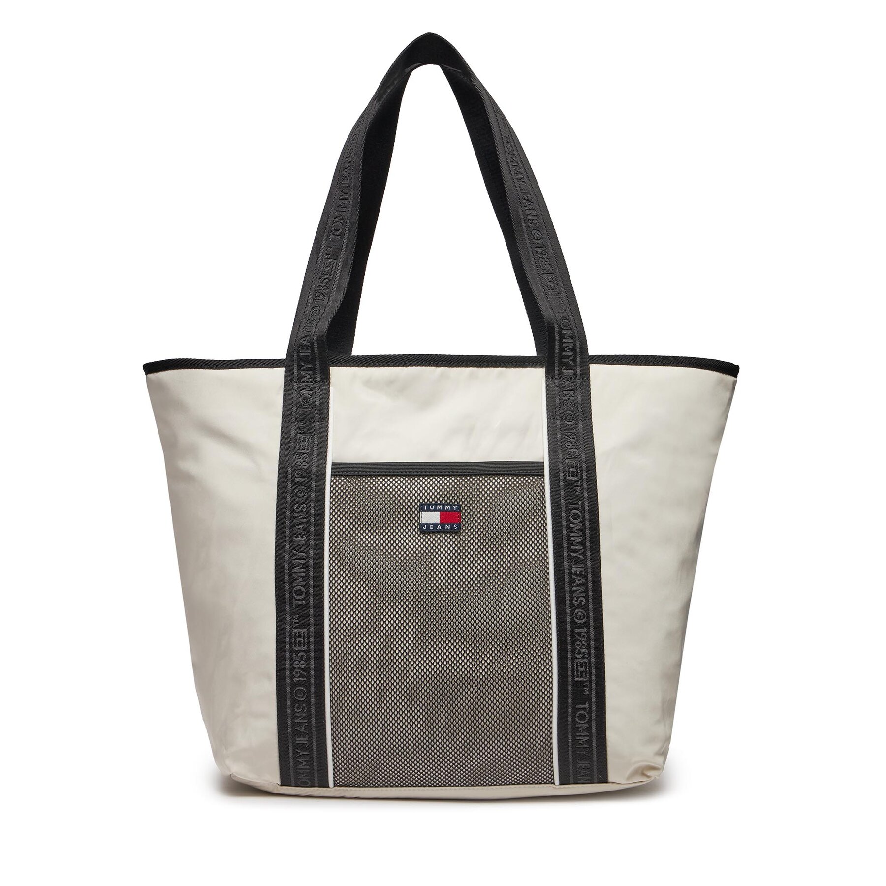 Handtasche Tommy Jeans Tjw Heritage Tote AW0AW15824 Écru von Tommy Jeans