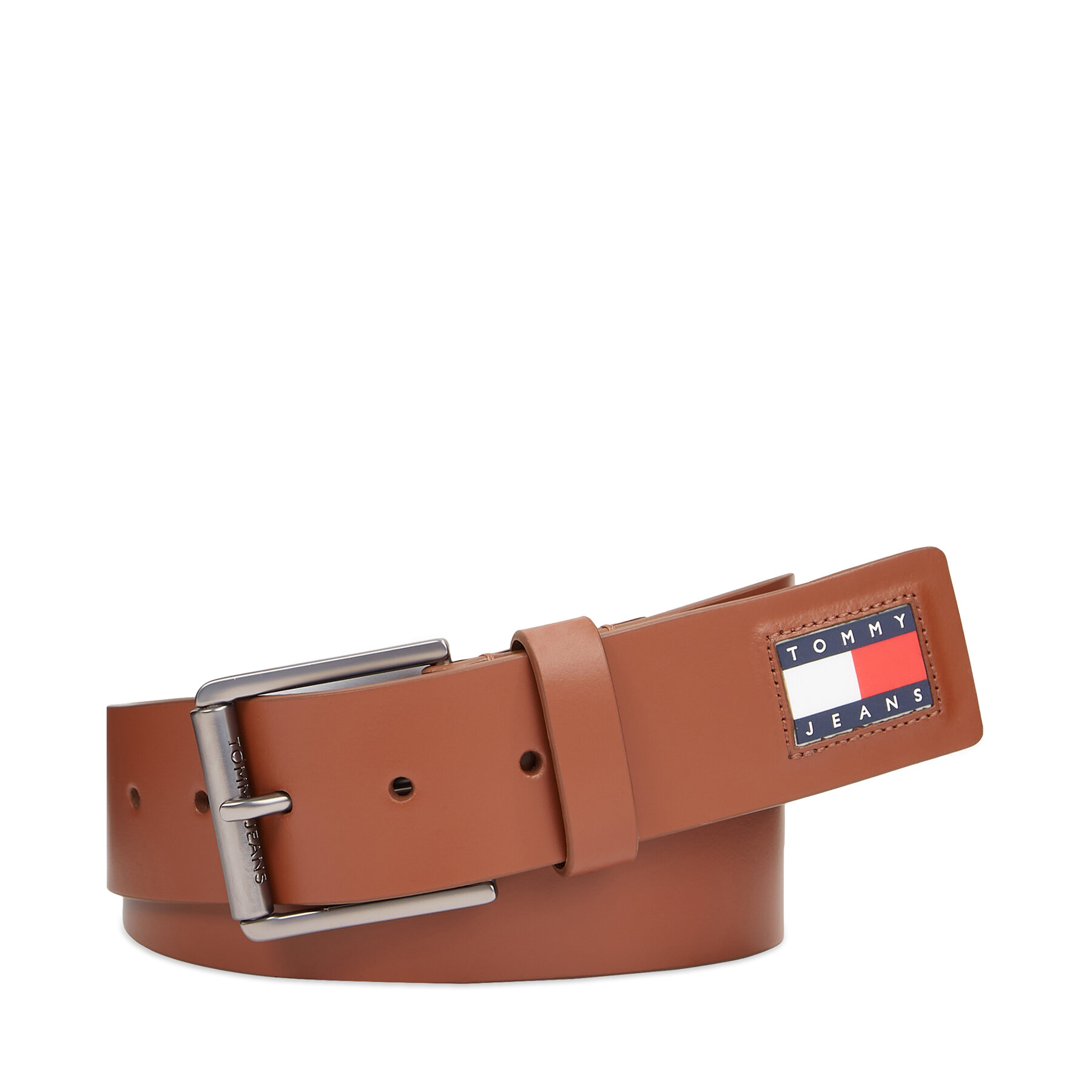 Herrengürtel Tommy Jeans Tjm Flag Leather 4.0 AM0AM12340 Braun von Tommy Jeans