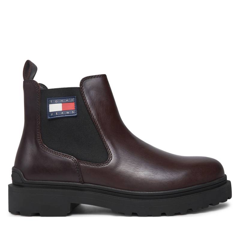 Klassische Stiefeletten Tommy Jeans Tjm Leather Chelsea Boot EM0EM01448 Braun von Tommy Jeans