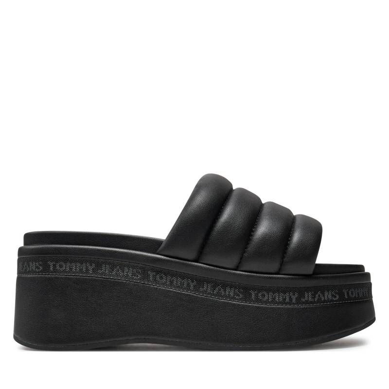 Pantoletten Tommy Jeans Tjw Wedge Sandal EN0EN02455 Schwarz von Tommy Jeans