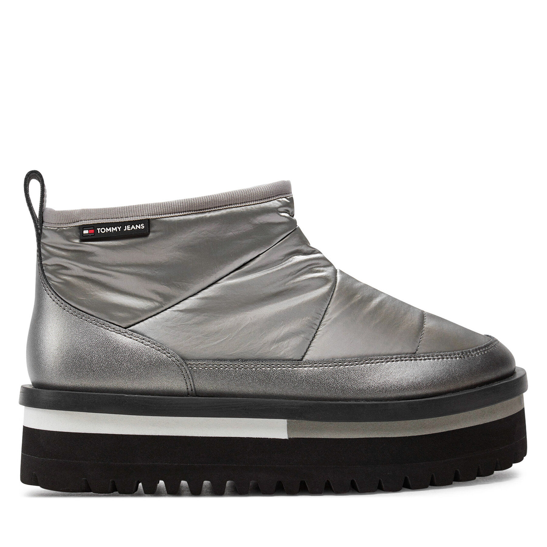 Schneeschuhe Tommy Jeans Tjw Nylon Flatform Boot Wl EN0EN02689 Silberfarben von Tommy Jeans