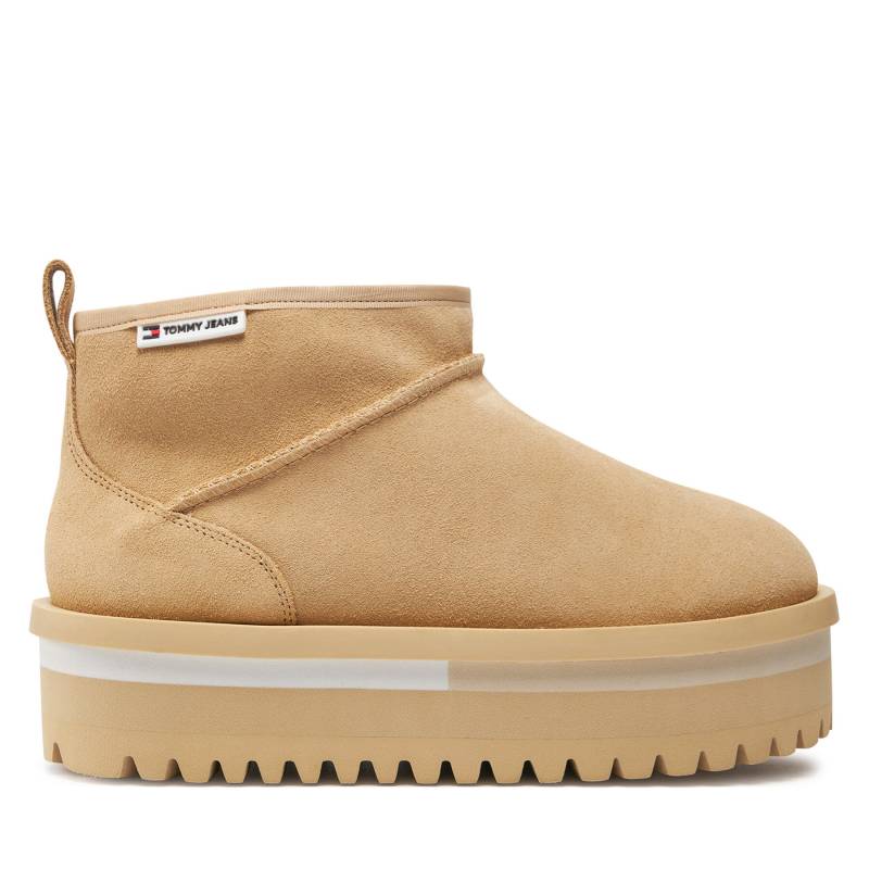 Schneeschuhe Tommy Jeans Tjw Suede Flatform Boot Wl EN0EN02599 Beige von Tommy Jeans