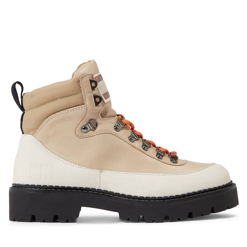 Schnürstiefeletten Tommy Jeans Tjm Boot Hiker EM0EM01252 Beige von Tommy Jeans