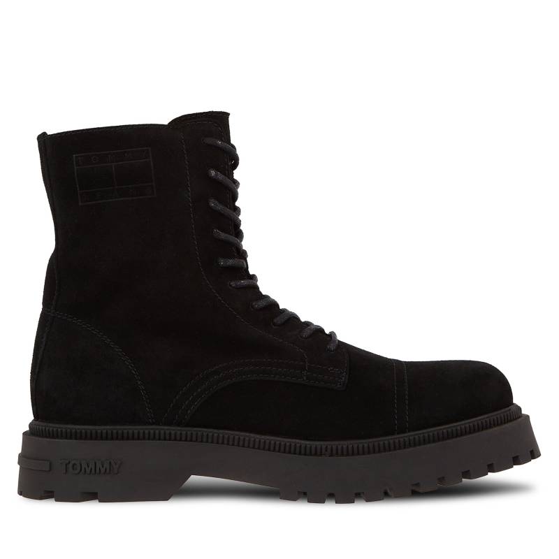 Schnürstiefeletten Tommy Jeans Tjm Casual Boot Suede EM0EM01336 Schwarz von Tommy Jeans