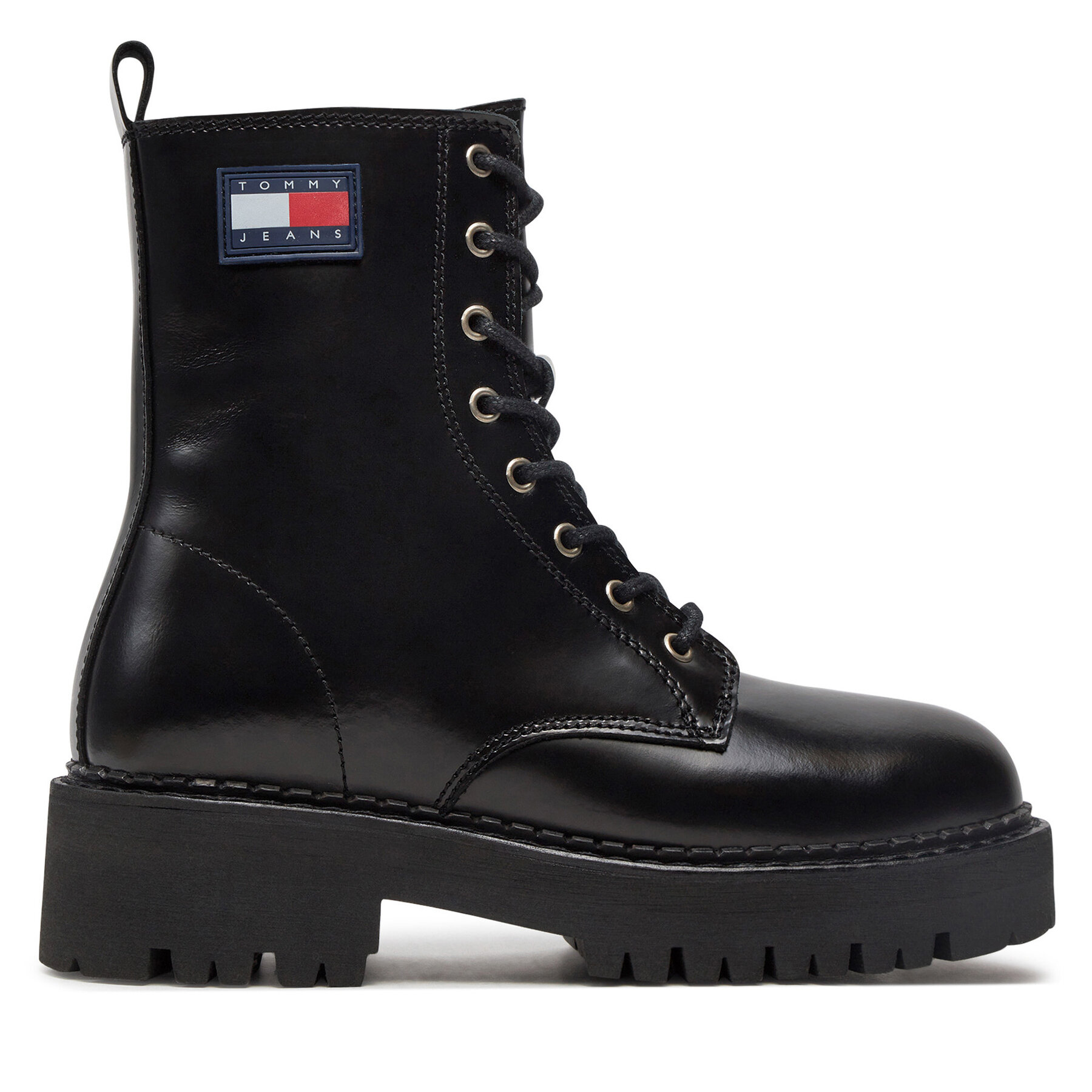 Schnürstiefeletten Tommy Jeans Urban Tommy Jeans Lace Up Boot EN0EN01995 Schwarz von Tommy Jeans