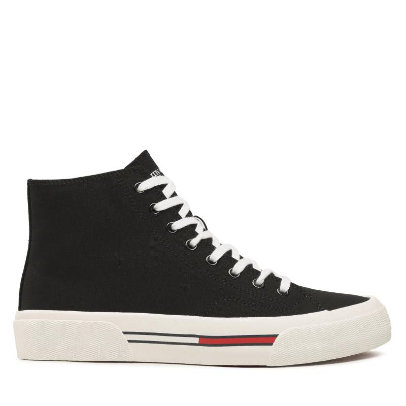 Sneakers Tommy Jeans Mid Canvas Color EM0EM01157 Schwarz von Tommy Jeans