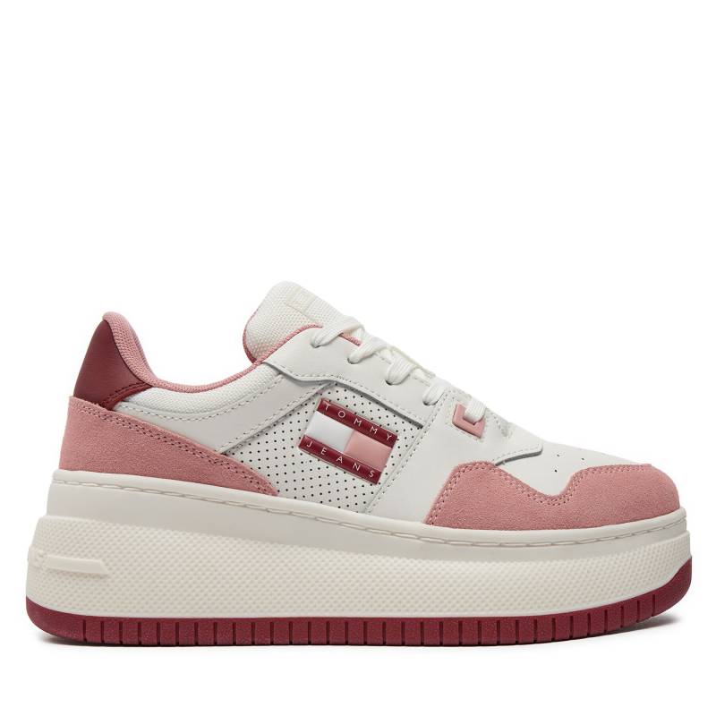 Sneakers Tommy Jeans Retro Basket Flatform Mix EN0EN02654 Rosa von Tommy Jeans