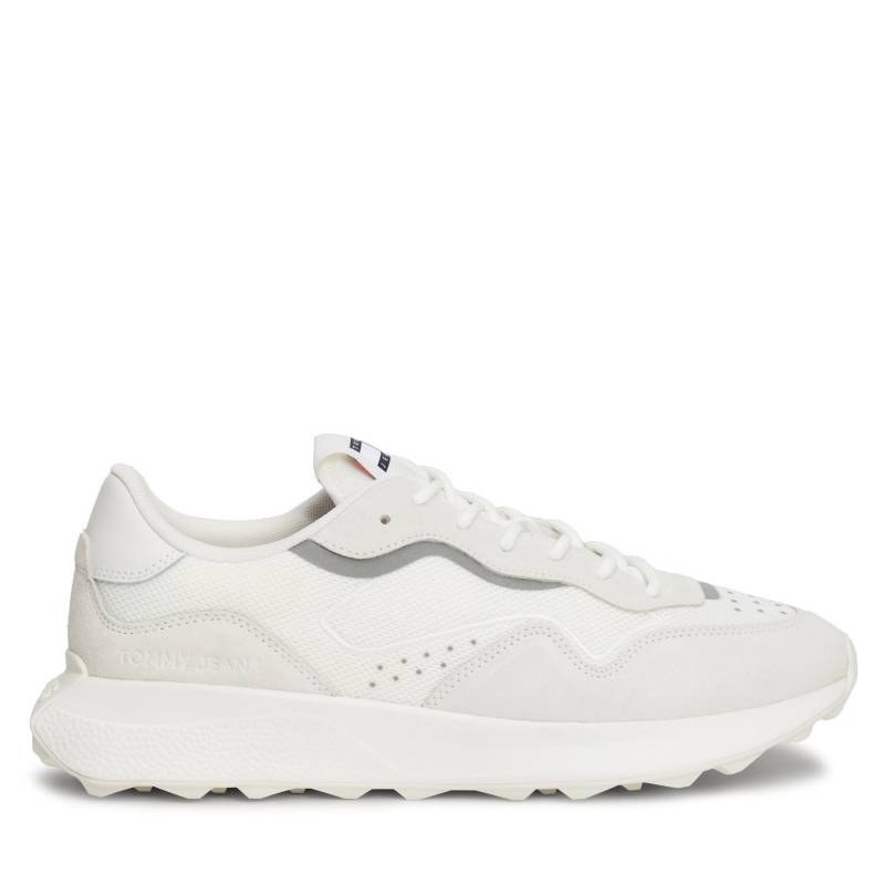 Sneakers Tommy Jeans Tjm Runner Mix Material EM0EM01381 Écru von Tommy Jeans