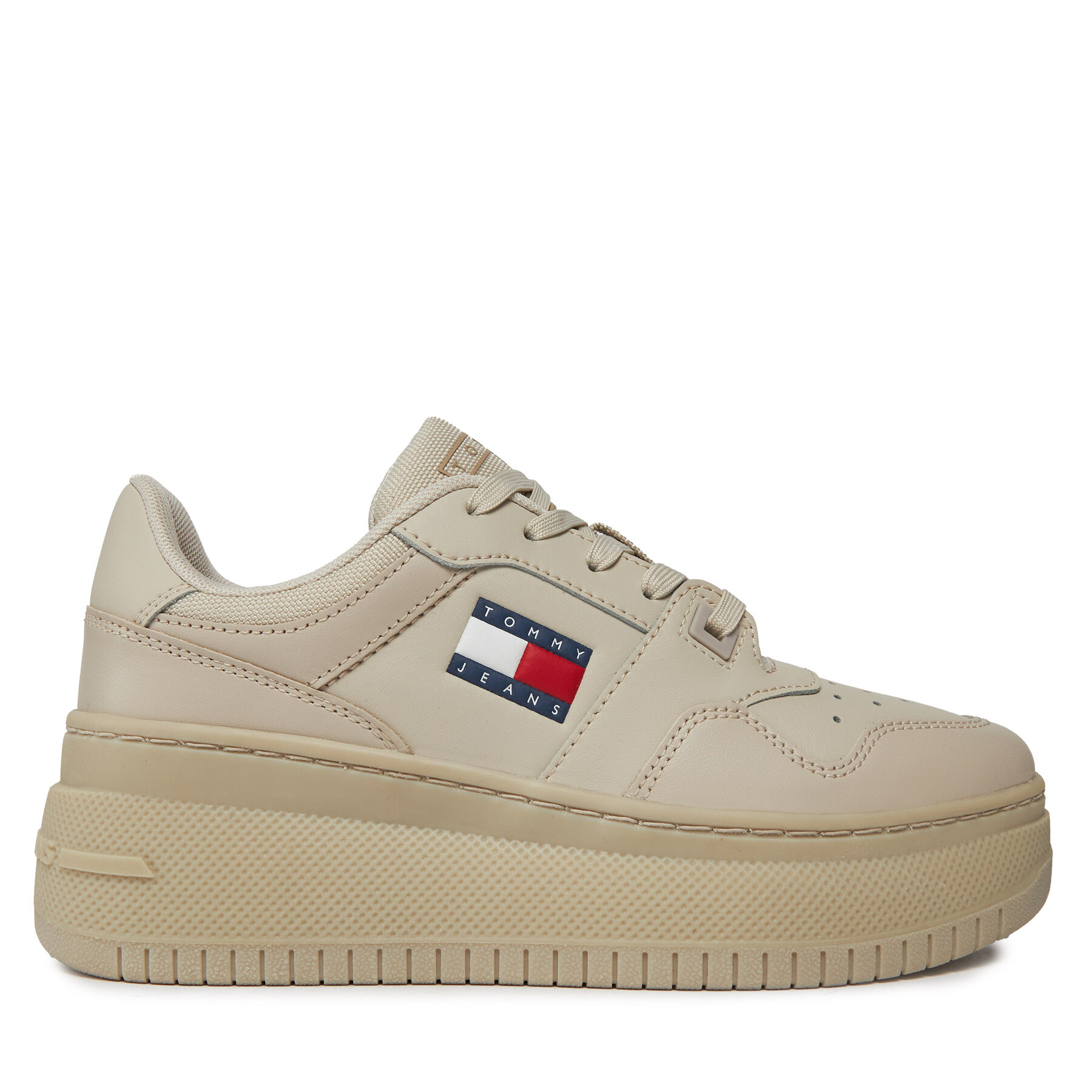 Sneakers Tommy Jeans Tjw Retro Basket Flatform Ess EN0EN02506 Beige von Tommy Jeans