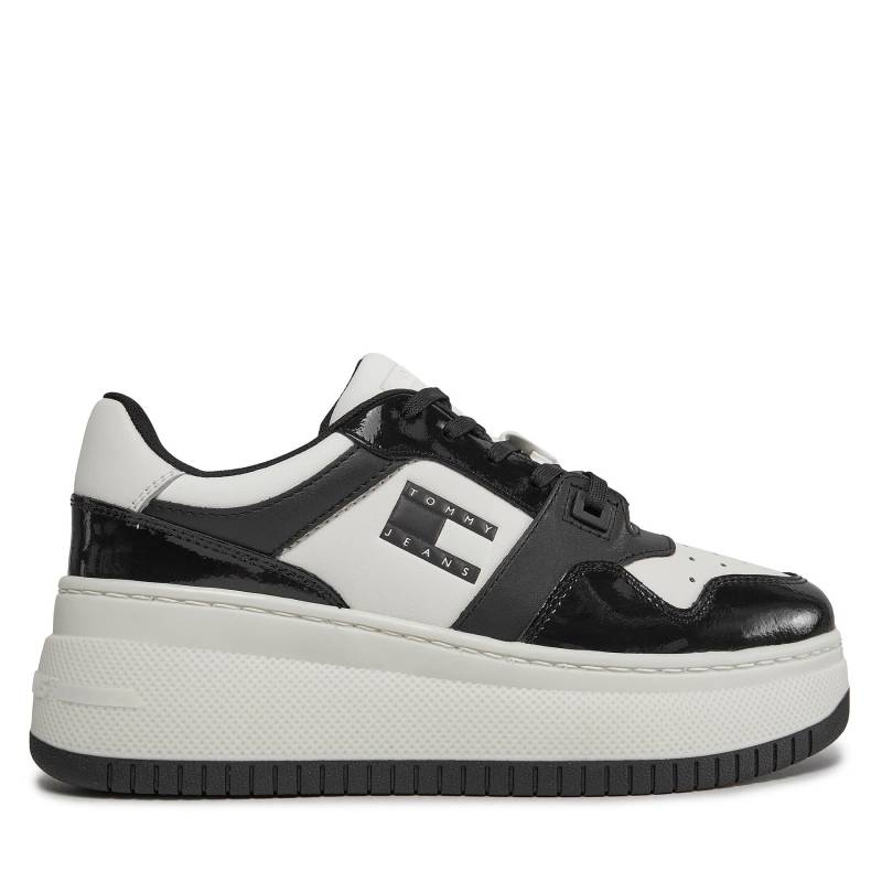 Sneakers Tommy Jeans Tjw Retro Basket Flatform Patent EN0EN02523 Écru von Tommy Jeans