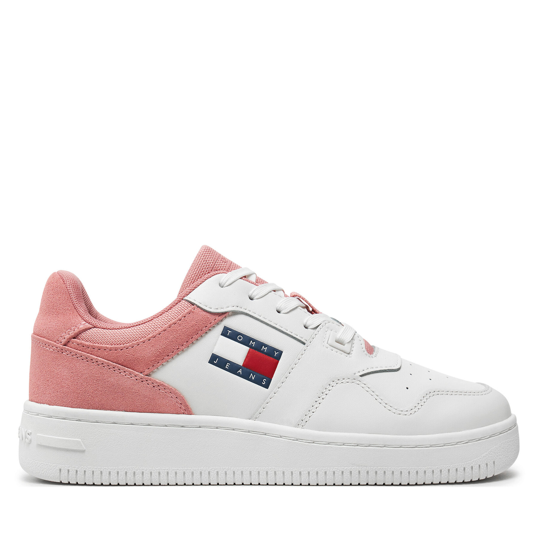 Sneakers Tommy Jeans Tjw Retro Basket Mix Media EN0EN02653 Rosa von Tommy Jeans