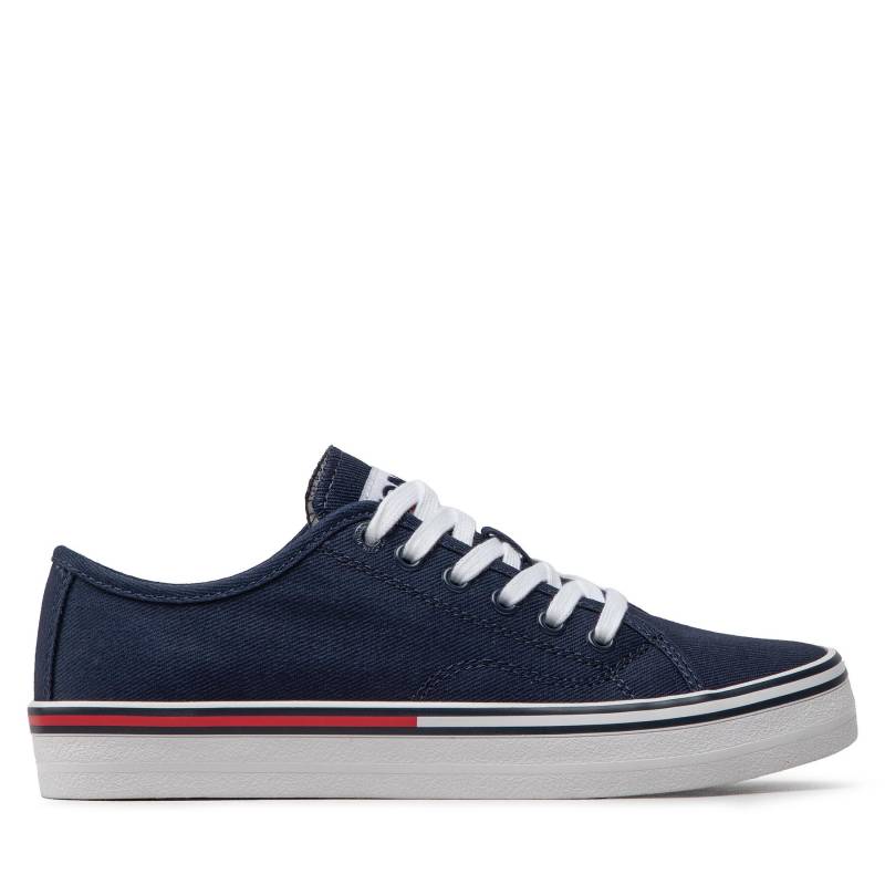 Sneakers aus Stoff Tommy Jeans Essential Low EN0EN01796 Dunkelblau von Tommy Jeans