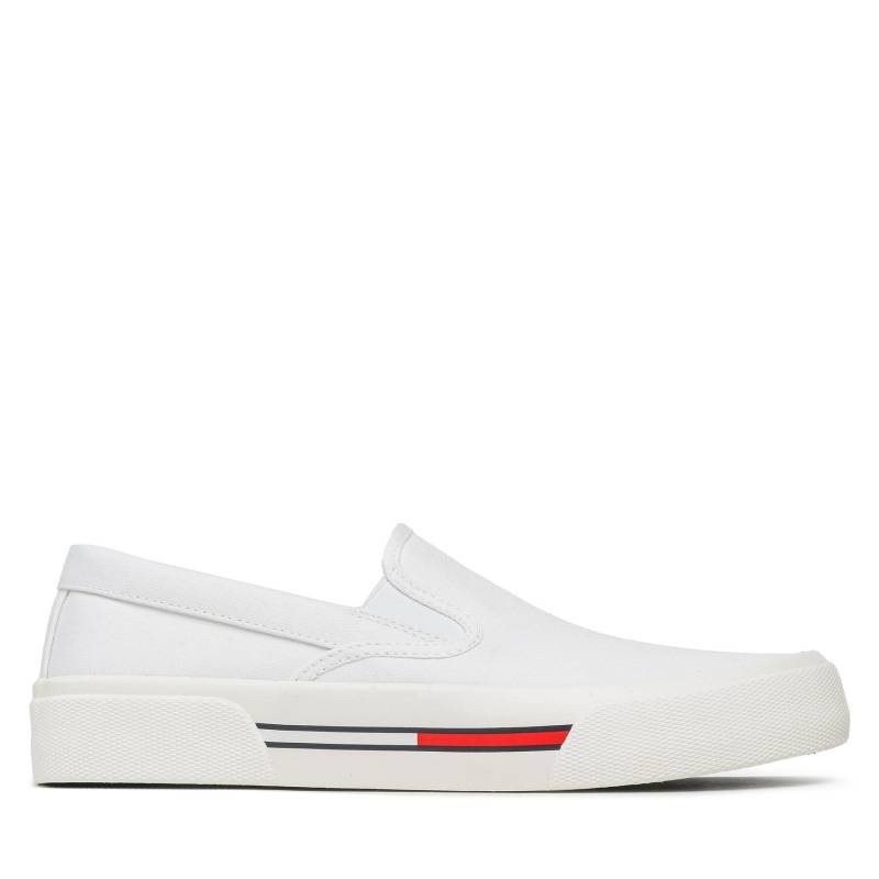 Sneakers aus Stoff Tommy Jeans Slip On Canvas Color EM0EM01156 Weiß von Tommy Jeans