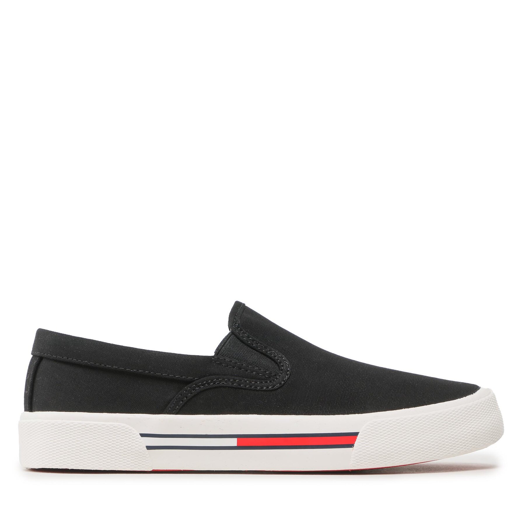 Sneakers aus Stoff Tommy Jeans Slip On EN0EN02088 Schwarz von Tommy Jeans