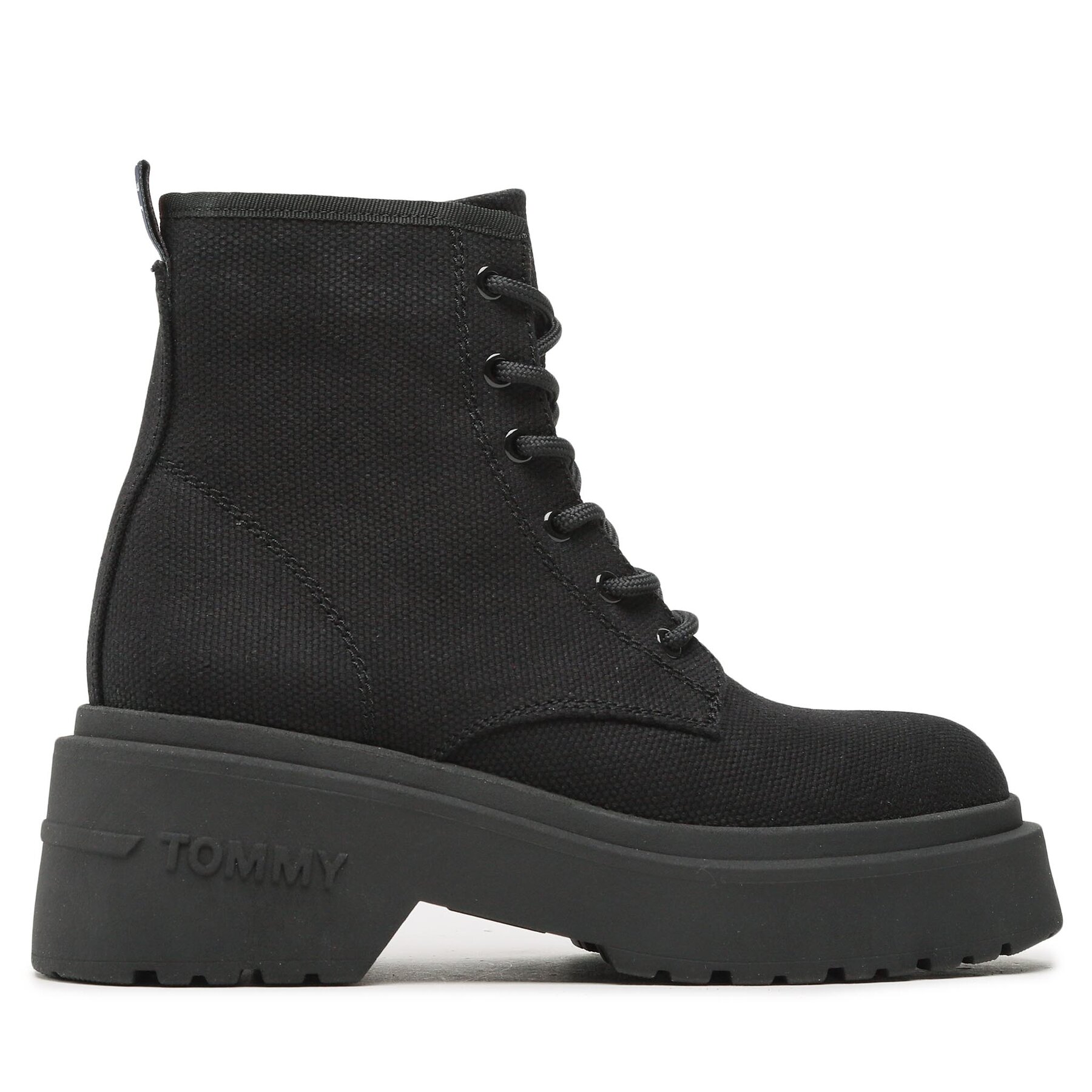 Schnürstiefeletten Tommy Jeans Lace Up Festiv Boots EN0EN02133 Schwarz von Tommy Jeans