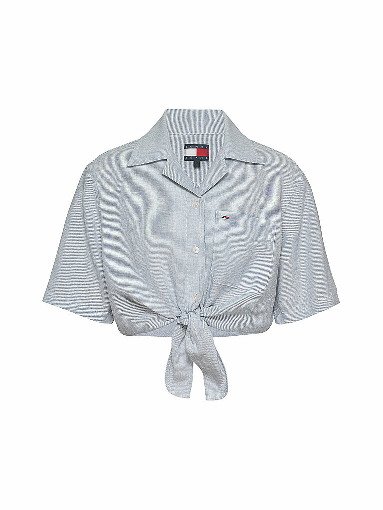 TOMMY JEANS Bluse Cropped Fit hellblau | S von Tommy Jeans