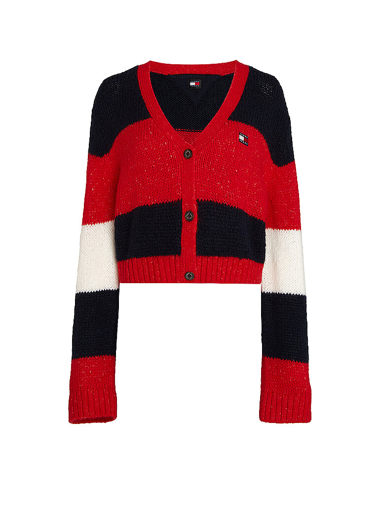 TOMMY JEANS Cardigan rot | XS von Tommy Jeans