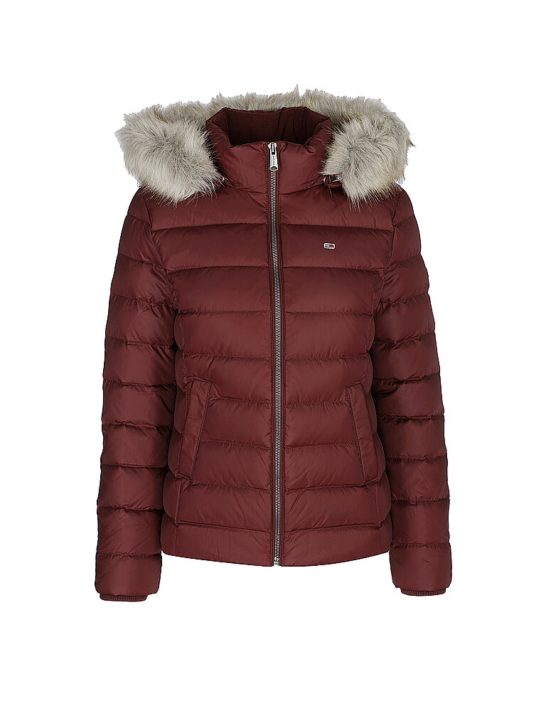 TOMMY JEANS Daunenjacke Martina dunkelrot | L von Tommy Jeans