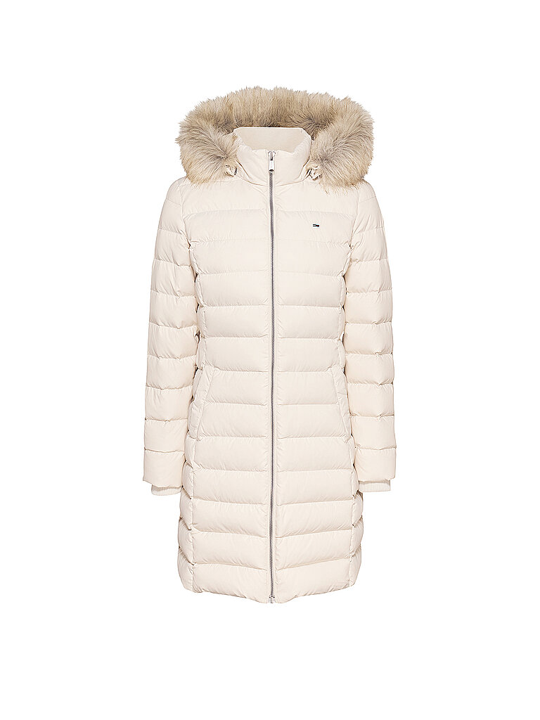 TOMMY JEANS Daunenmantel  creme | S von Tommy Jeans