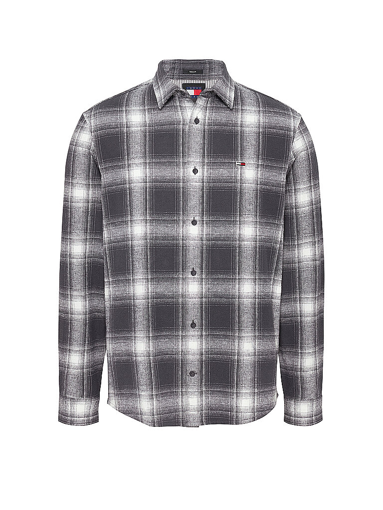 TOMMY JEANS Flanellhemd  grau | XL von Tommy Jeans