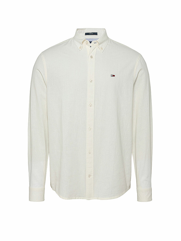 TOMMY JEANS Hemd Regular Fit weiss | L von Tommy Jeans