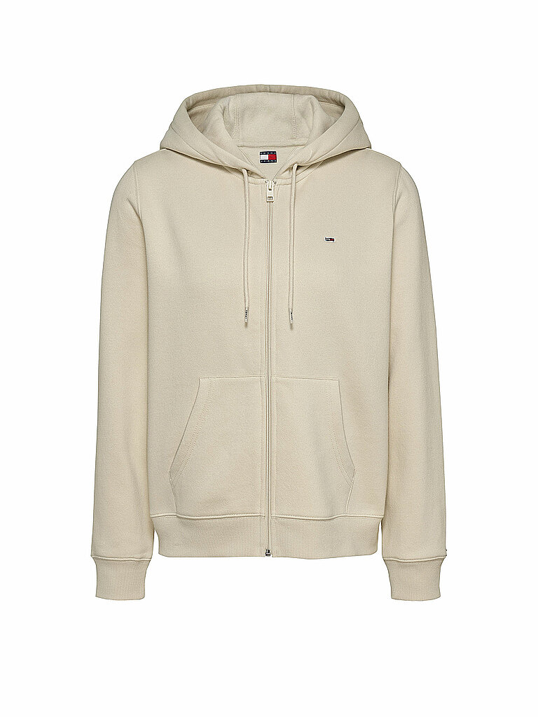 TOMMY JEANS Kapuzensweatjacke beige | L von Tommy Jeans