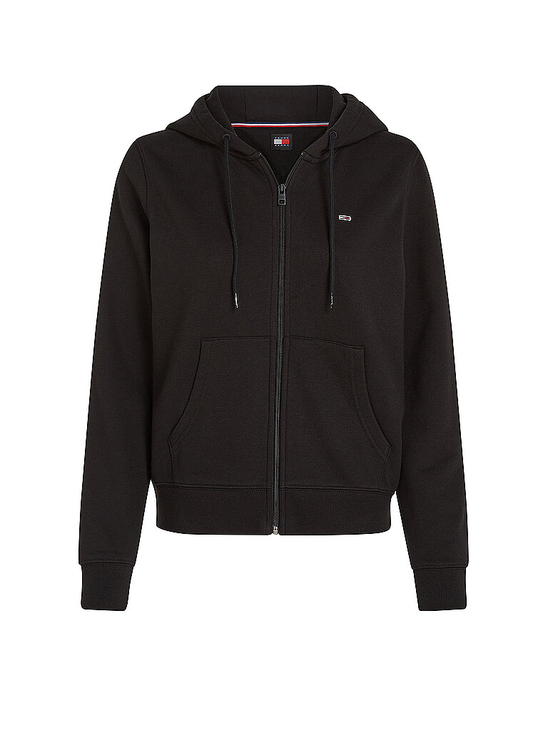 TOMMY JEANS Kapuzensweatjacke schwarz | L von Tommy Jeans