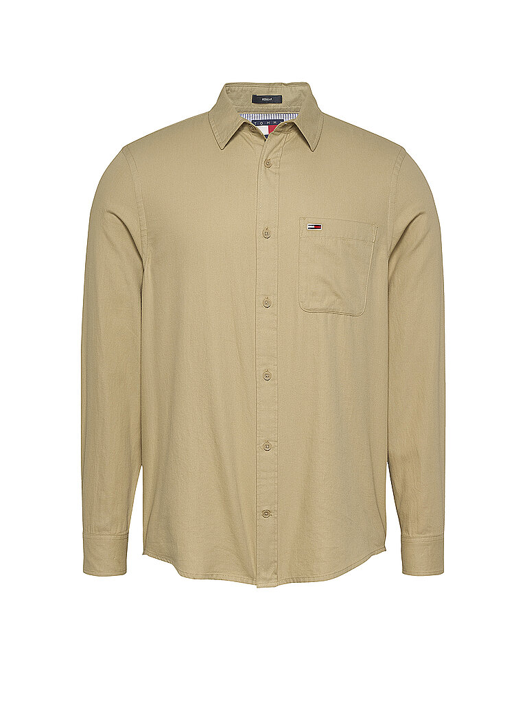 TOMMY JEANS Overshirt  beige | L von Tommy Jeans