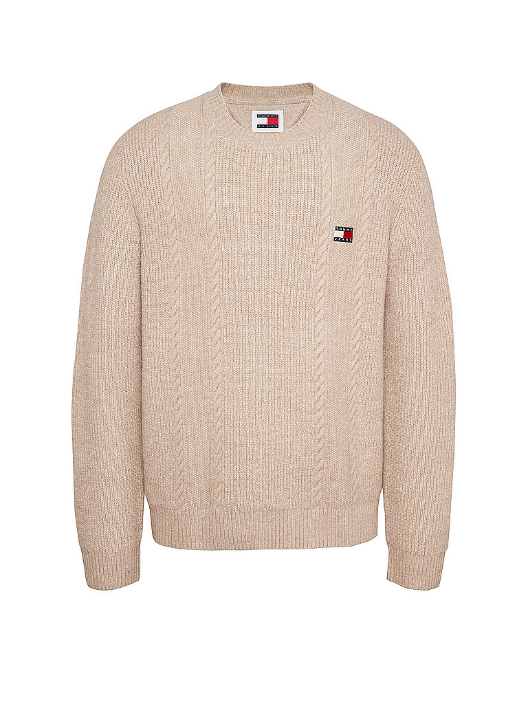 TOMMY JEANS Pullover beige | L von Tommy Jeans