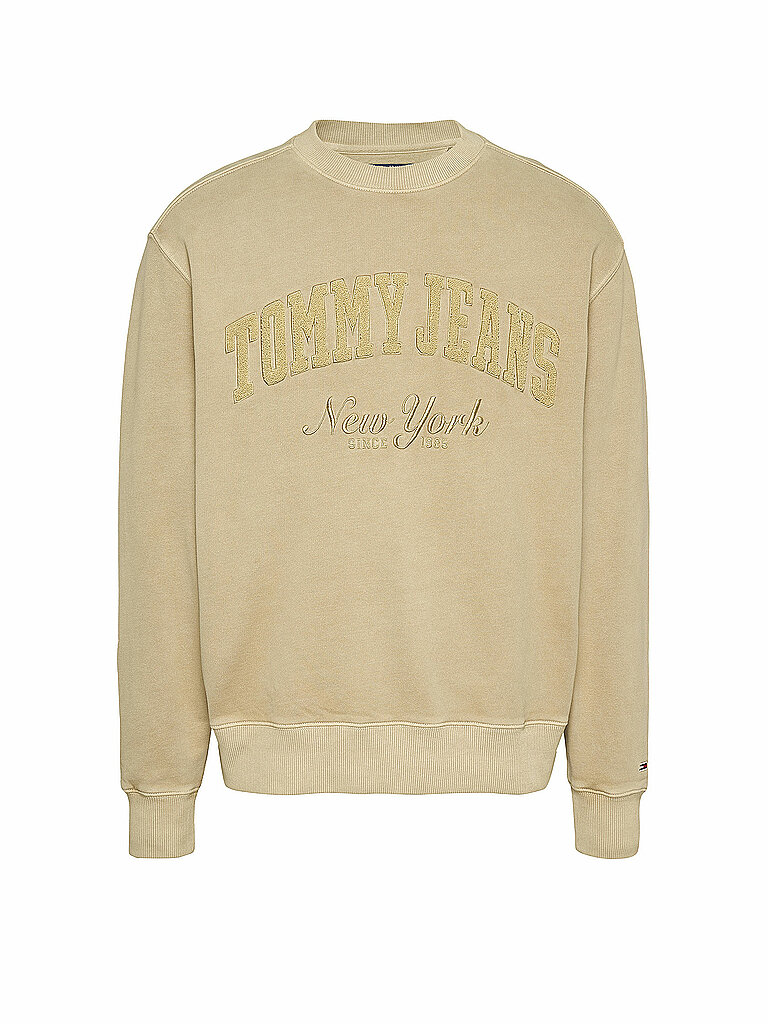 TOMMY JEANS Pullover beige | L von Tommy Jeans