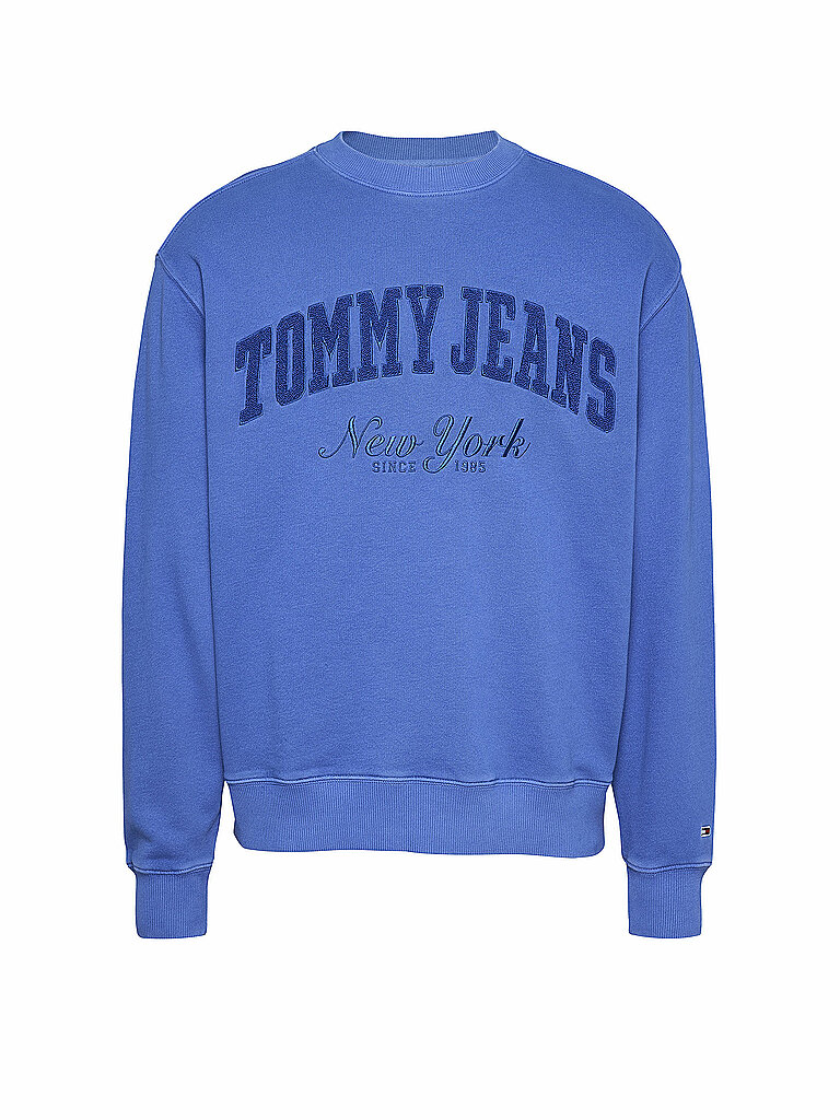 TOMMY JEANS Pullover blau | L von Tommy Jeans