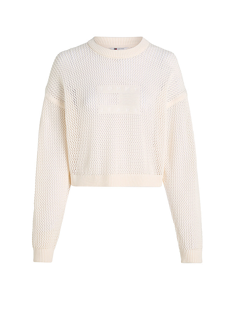 TOMMY JEANS Pullover  creme | L von Tommy Jeans