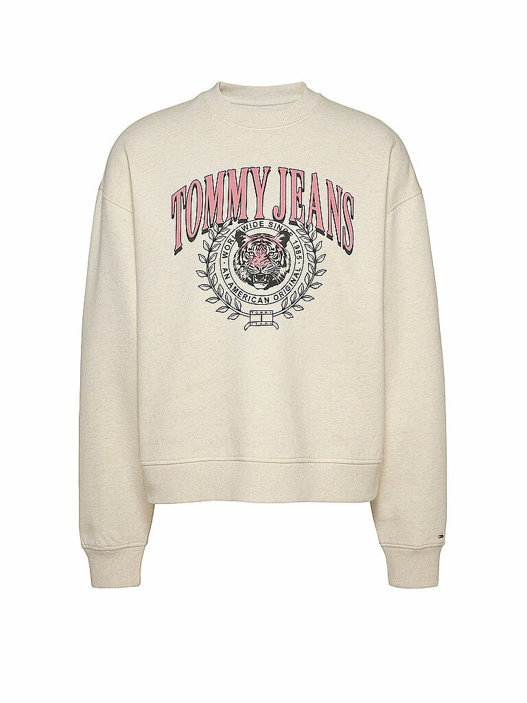 TOMMY JEANS Pullover creme | L von Tommy Jeans