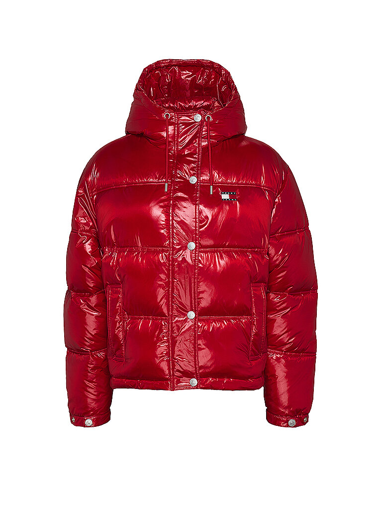 TOMMY JEANS Steppjacke rot | L von Tommy Jeans