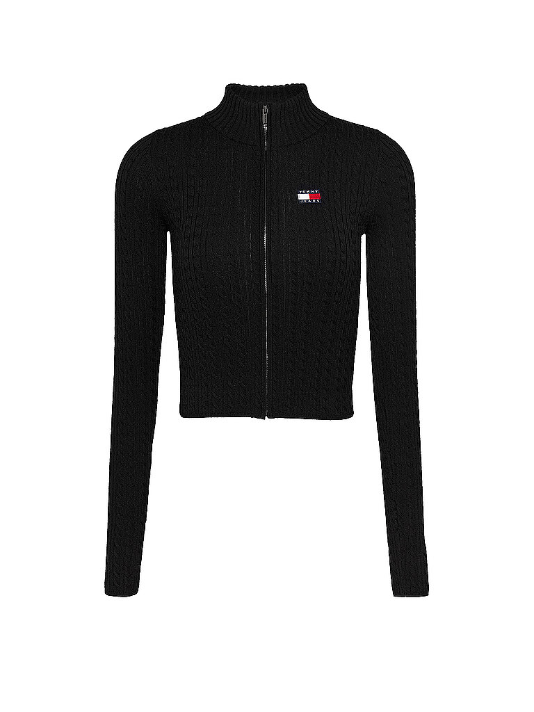 TOMMY JEANS Strickjacke  schwarz | M von Tommy Jeans