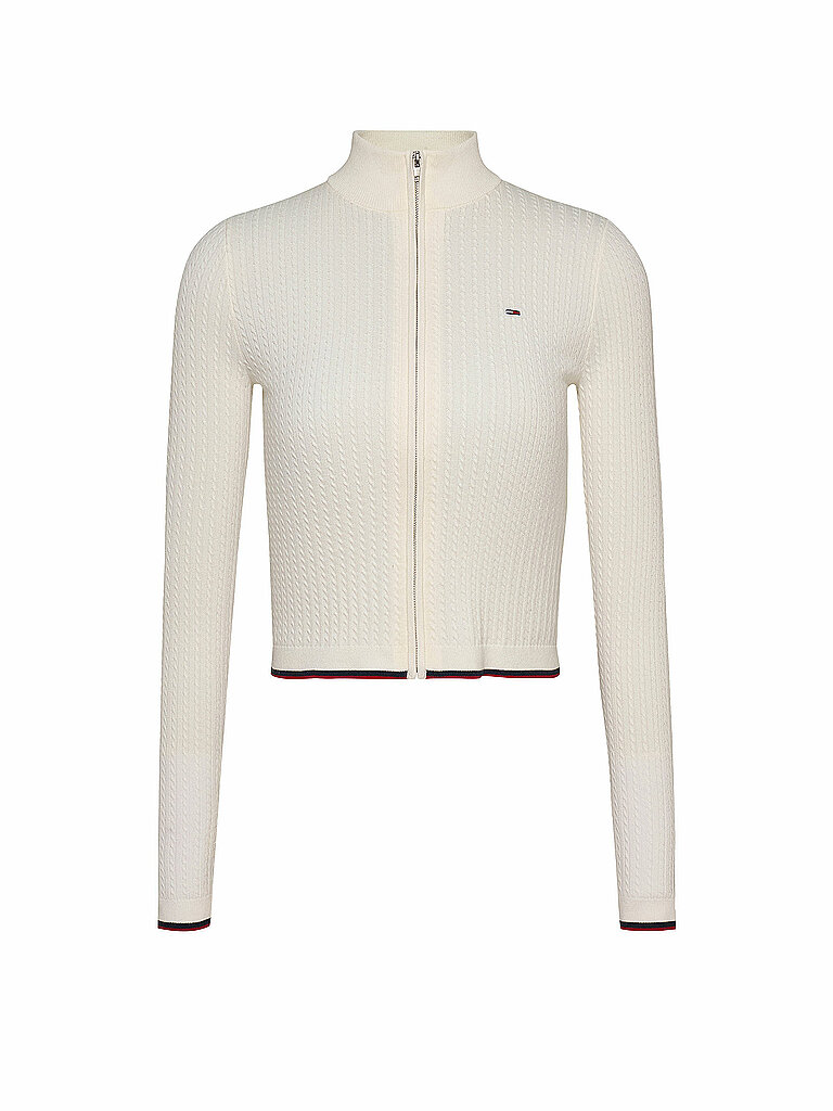 TOMMY JEANS Strickjacke weiss | S TOMMY JEANS Strickjacke weiss | S von Tommy Jeans