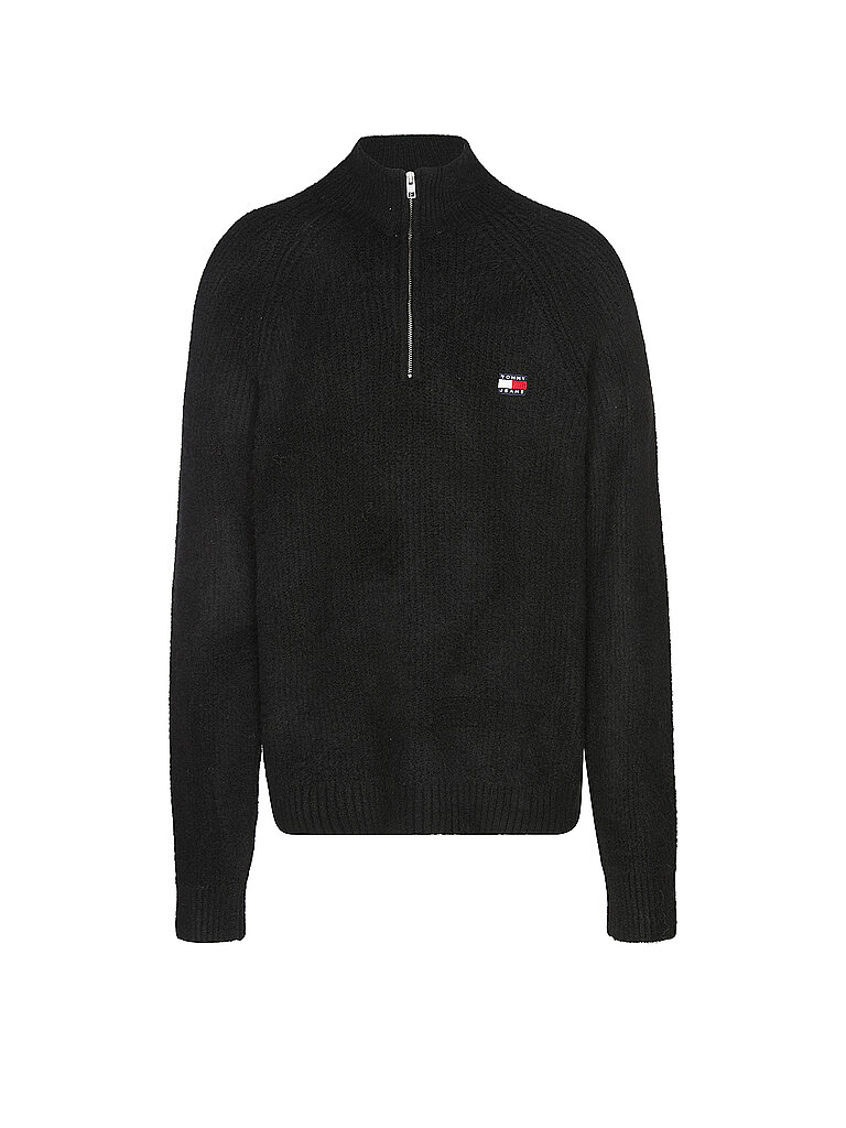 TOMMY JEANS Troyer Pullover schwarz | L von Tommy Jeans