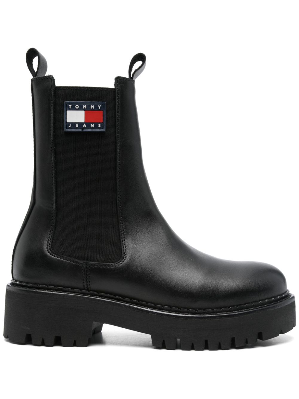 Tommy Jeans 45mm rubberised-logo chelsea boots - Black von Tommy Jeans