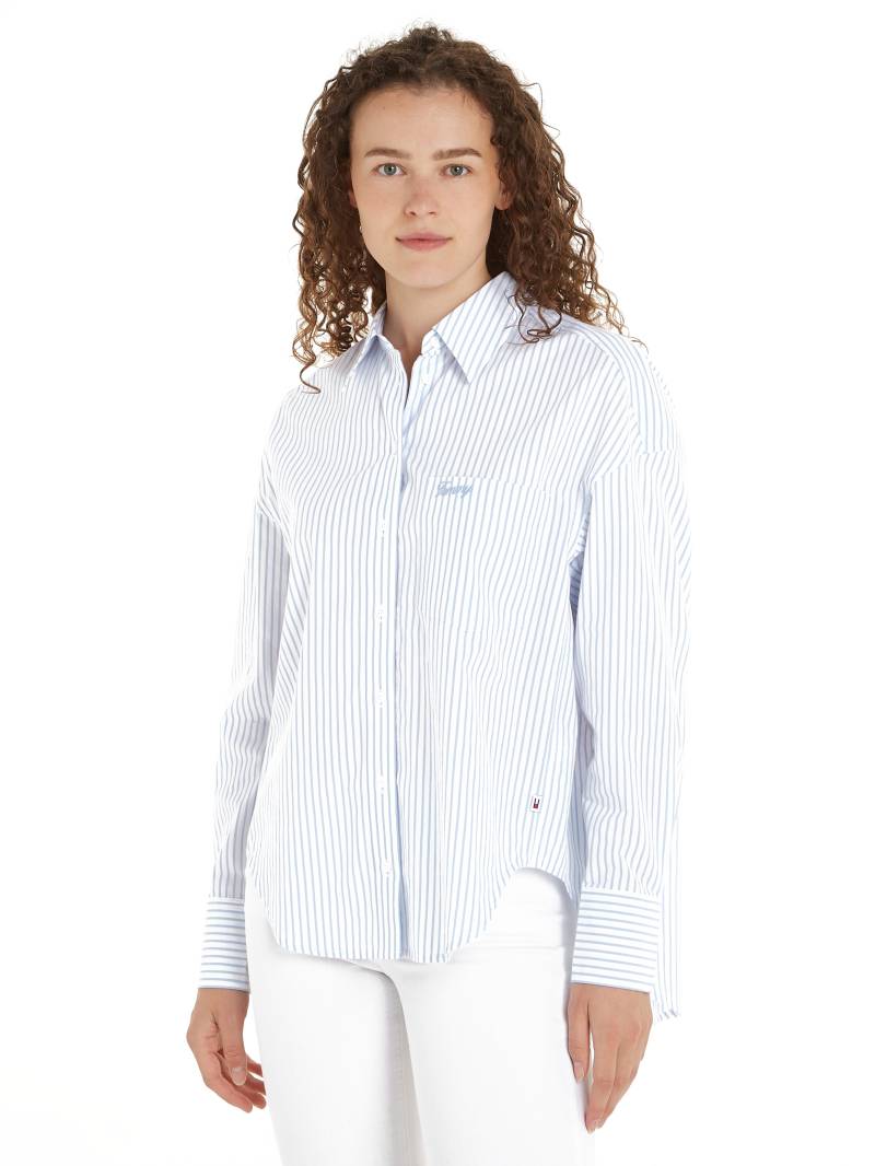 Tommy Jeans Blusentop »TJW SP OVR STRIPE SHIRT«, Mit Tommy Jeans Markenlabel von Tommy Jeans