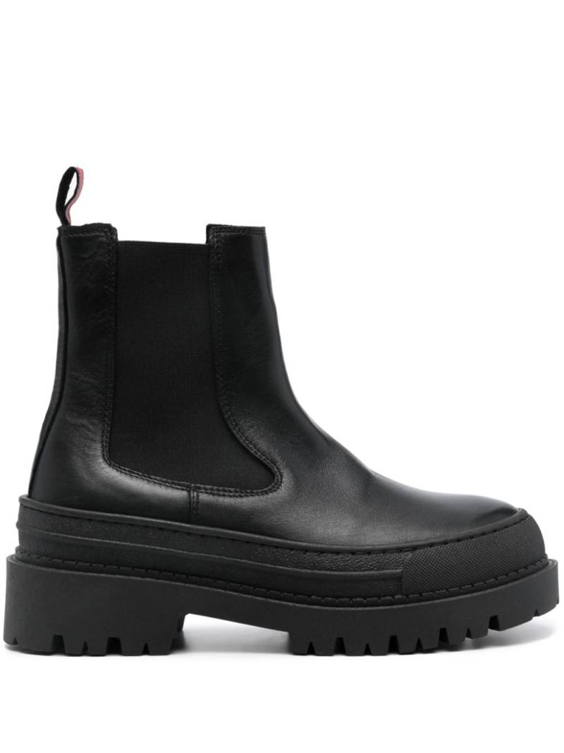 Tommy Jeans Chelsea foxing leather boot - Black von Tommy Jeans