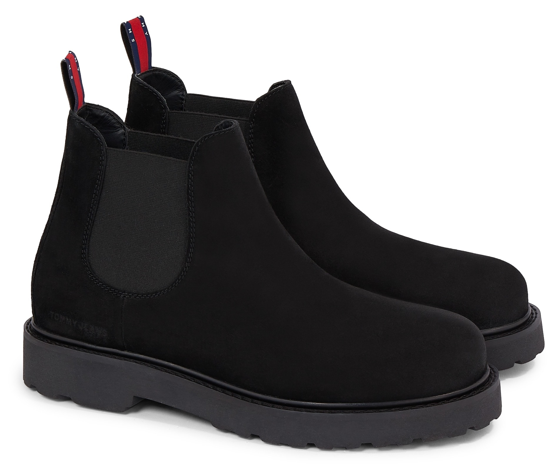 Tommy Jeans Chelseaboots »TOMMY JEANS SUEDE BOOT«, mit beidseitigem Stretcheinsatz, G-Weite = weit von Tommy Jeans